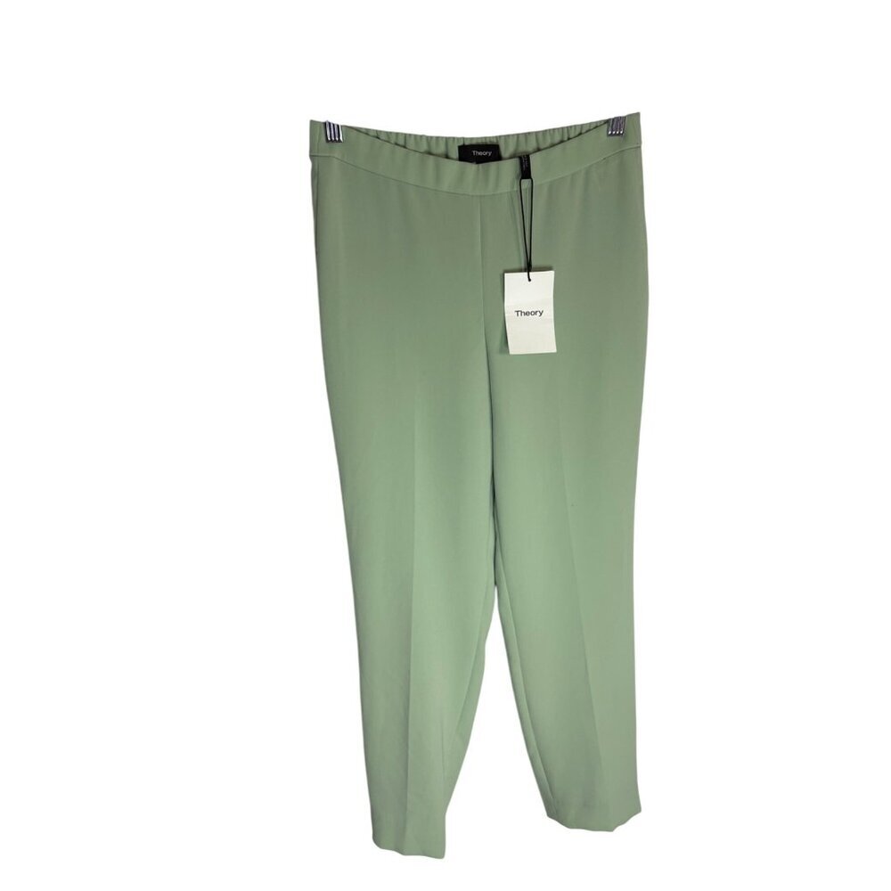 NWT Theory Basic Pull On Pant Opal Green Crepe-sz… - image 7